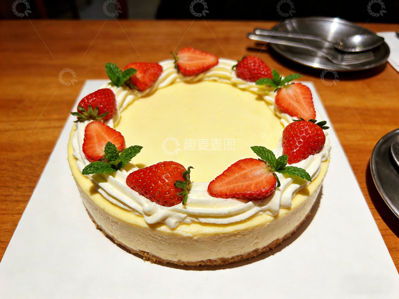 高清大图下载【趣麦麦图】美味草莓蛋糕美食摄影
