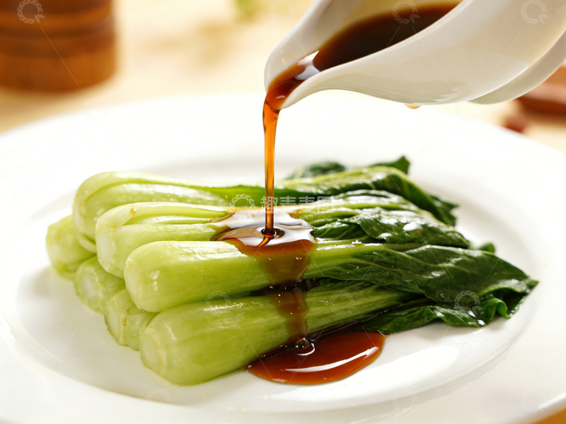 高清大图下载【趣麦麦图】中式青菜淋酱油美食摄影