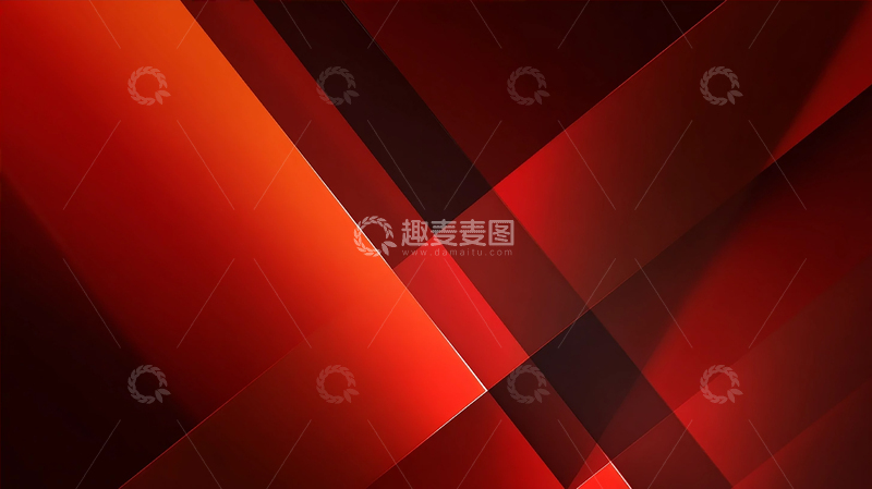 高清大图下载【趣麦麦图】红色几何的梦幻交汇