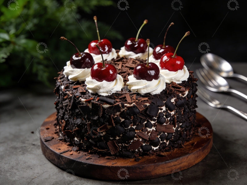 高清大图下载【趣麦麦图】黑森林蛋糕美食摄影
