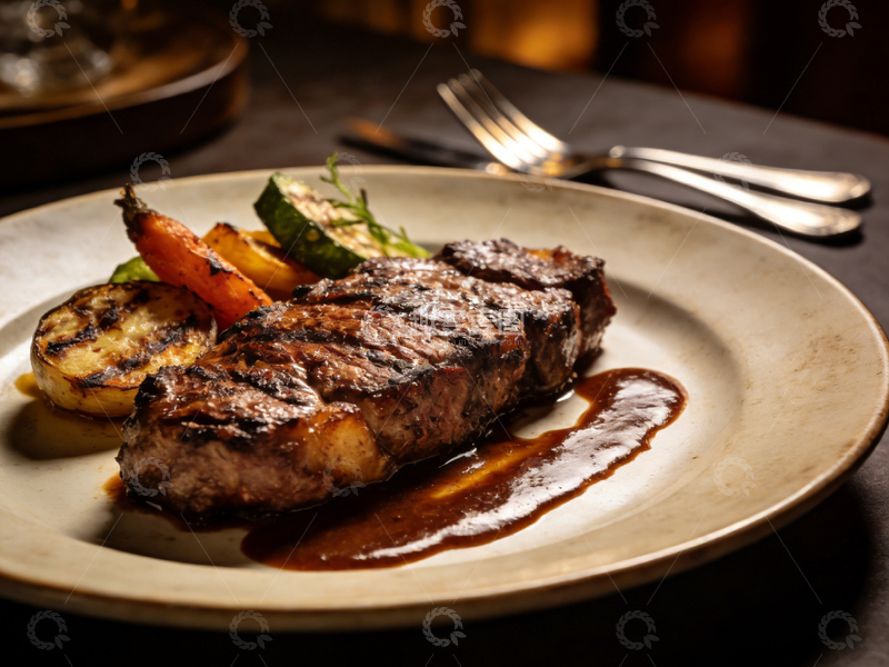 高清大图下载【趣麦麦图】精致西餐烤肉美食摄影