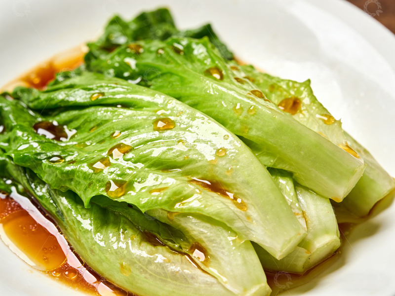 高清大图下载【趣麦麦图】白灼生菜美食摄影