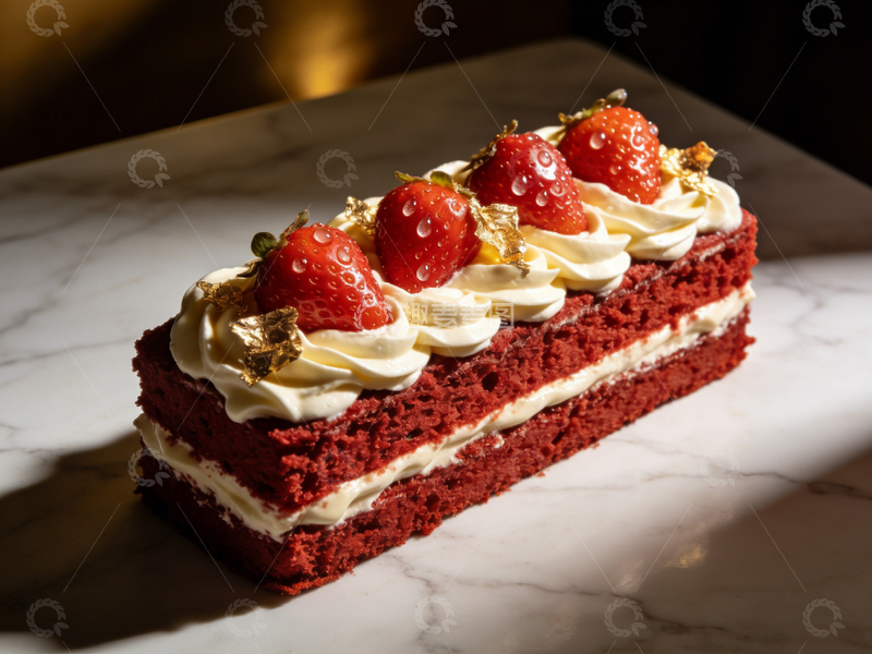 高清大图下载【趣麦麦图】红丝绒蛋糕美食摄影