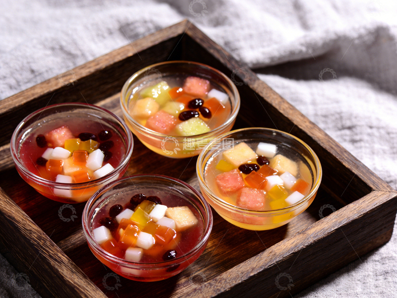 高清大图下载【趣麦麦图】甜品拼盘木托盘展示