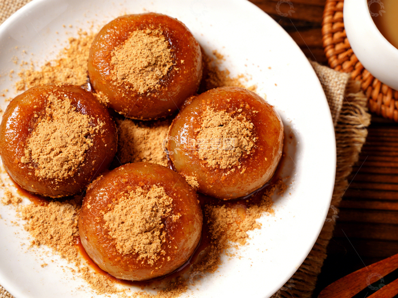 高清大图下载【趣麦麦图】传统中式糕点糖粉美食摄影