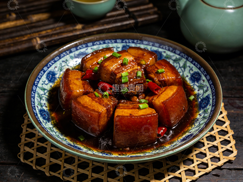高清大图下载【趣麦麦图】中式红烧肉美食摄影1