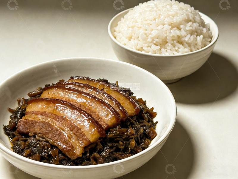 高清大图下载【趣麦麦图】中式美食红烧肉配米饭