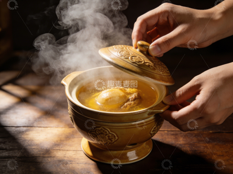 高清大图下载【趣麦麦图】传统中式热汤美食摄影