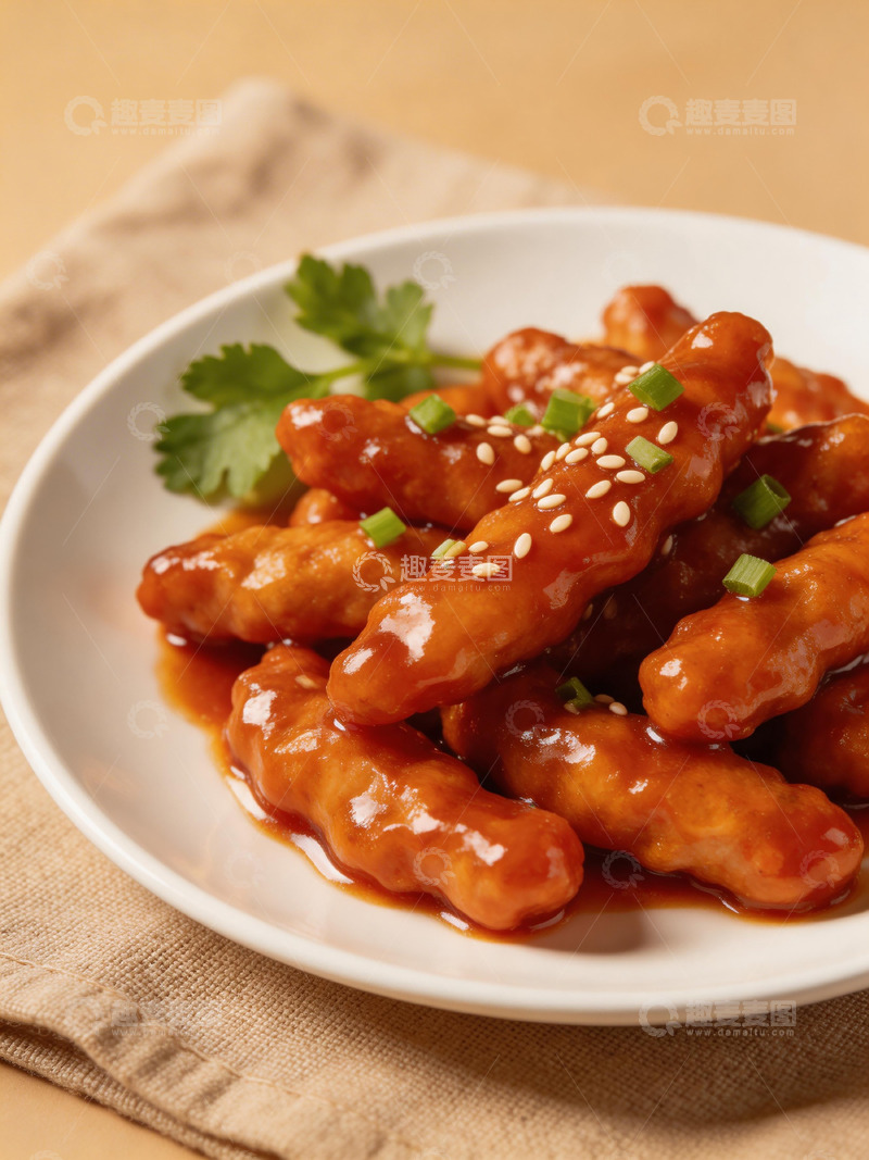 高清大图下载【趣麦麦图】中式红烧鸡肉美食摄影