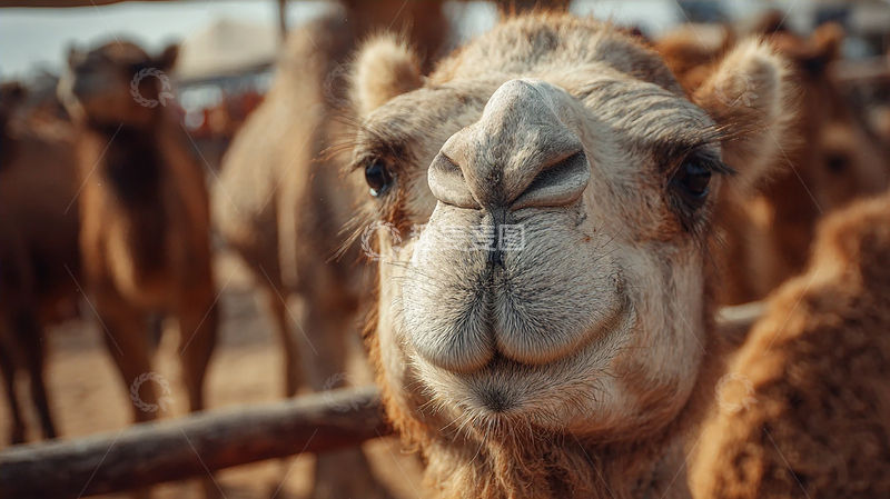 高清大图下载【趣麦麦图】沙漠之行的骆驼梦幻旅程