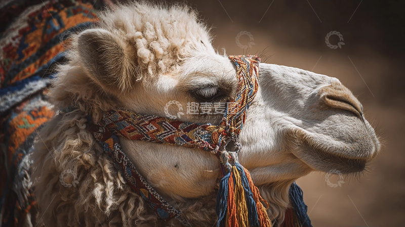 高清大图下载【趣麦麦图】一只好奇的骆驼近距离特写