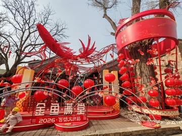 红灯笼新年装饰喜庆场景