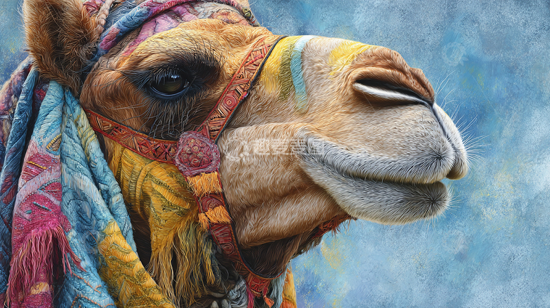 高清大图下载【趣麦麦图】迷雾中的骆驼王者