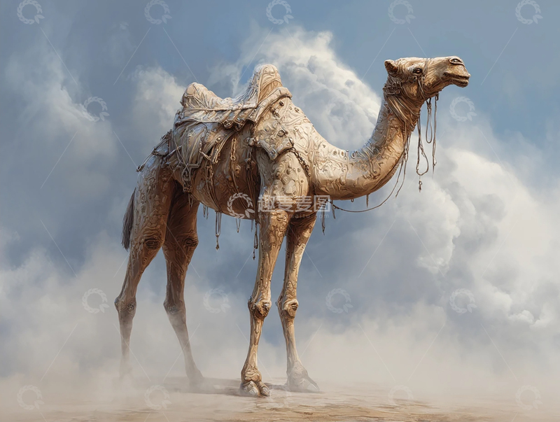 高清大图下载【趣麦麦图】沙漠之舟的奇幻旅程