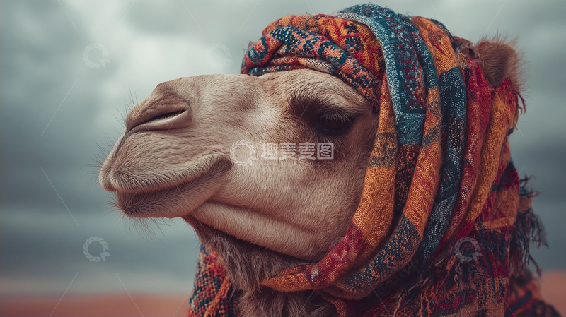 高清大图下载【趣麦麦图】沙漠之鹰的孤独身影