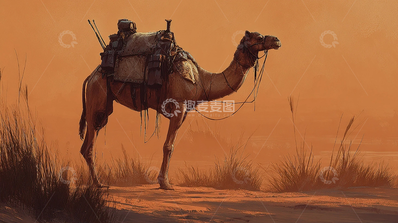 高清大图下载【趣麦麦图】骆驼的静谧之美