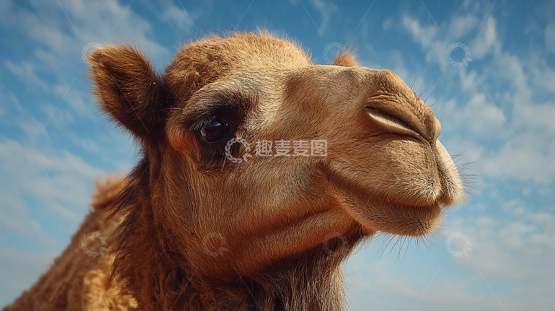 高清大图下载【趣麦麦图】骆驼的温柔微笑