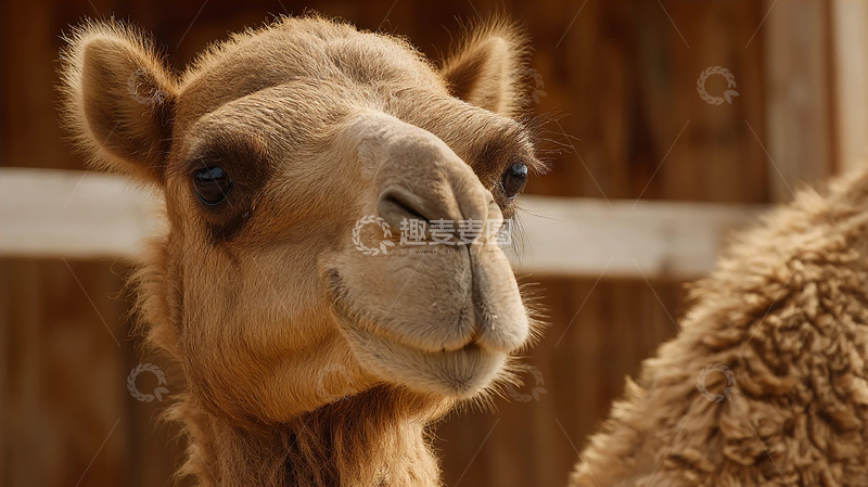 高清大图下载【趣麦麦图】沙漠之旅中的孤独骆驼