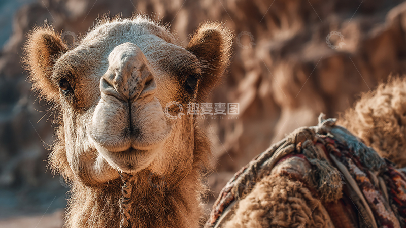 高清大图下载【趣麦麦图】沙漠之魂：骆驼的孤独旅途