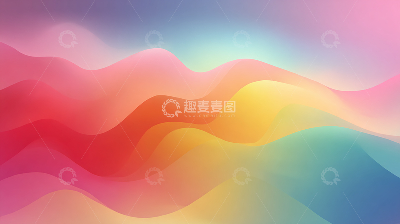 高清大图下载【趣麦麦图】彩色梦境的波浪世界