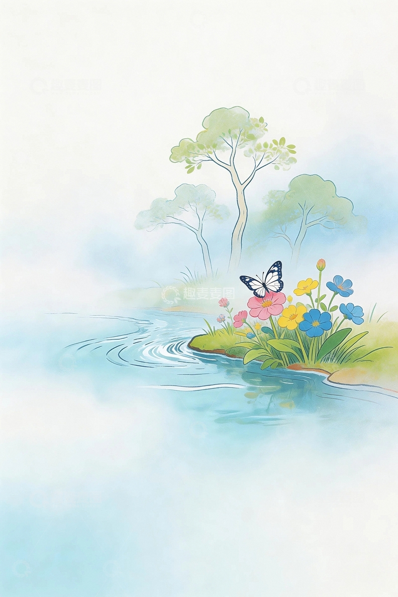 高清大图下载【趣麦麦图】春天花草背景3