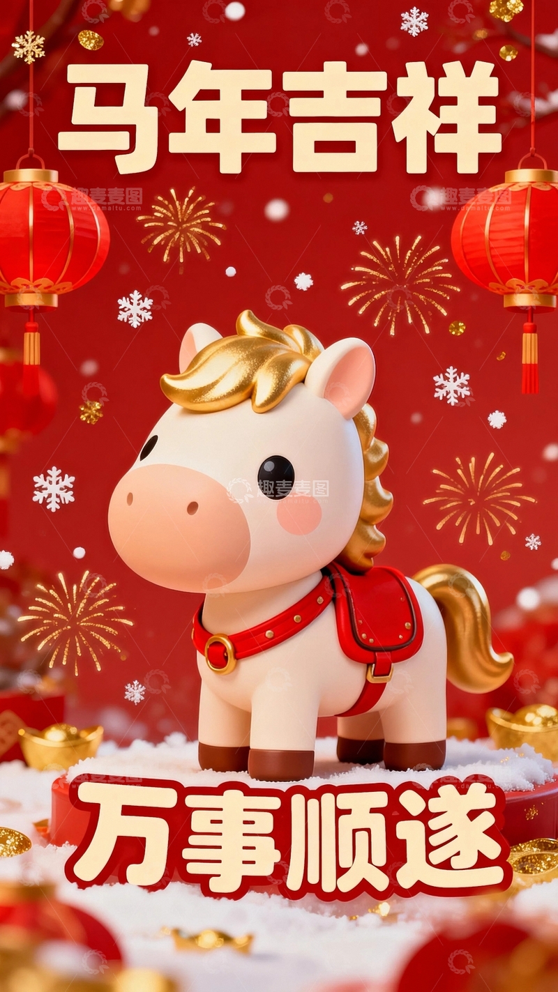 高清大图下载【趣麦麦图】春节海报新年海报1