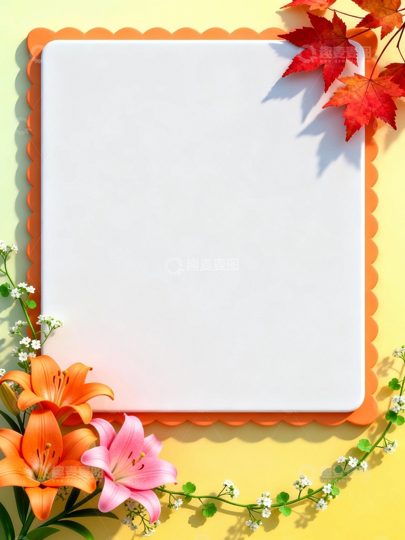 高清大图下载【趣麦麦图】国风边框小清新写字板5