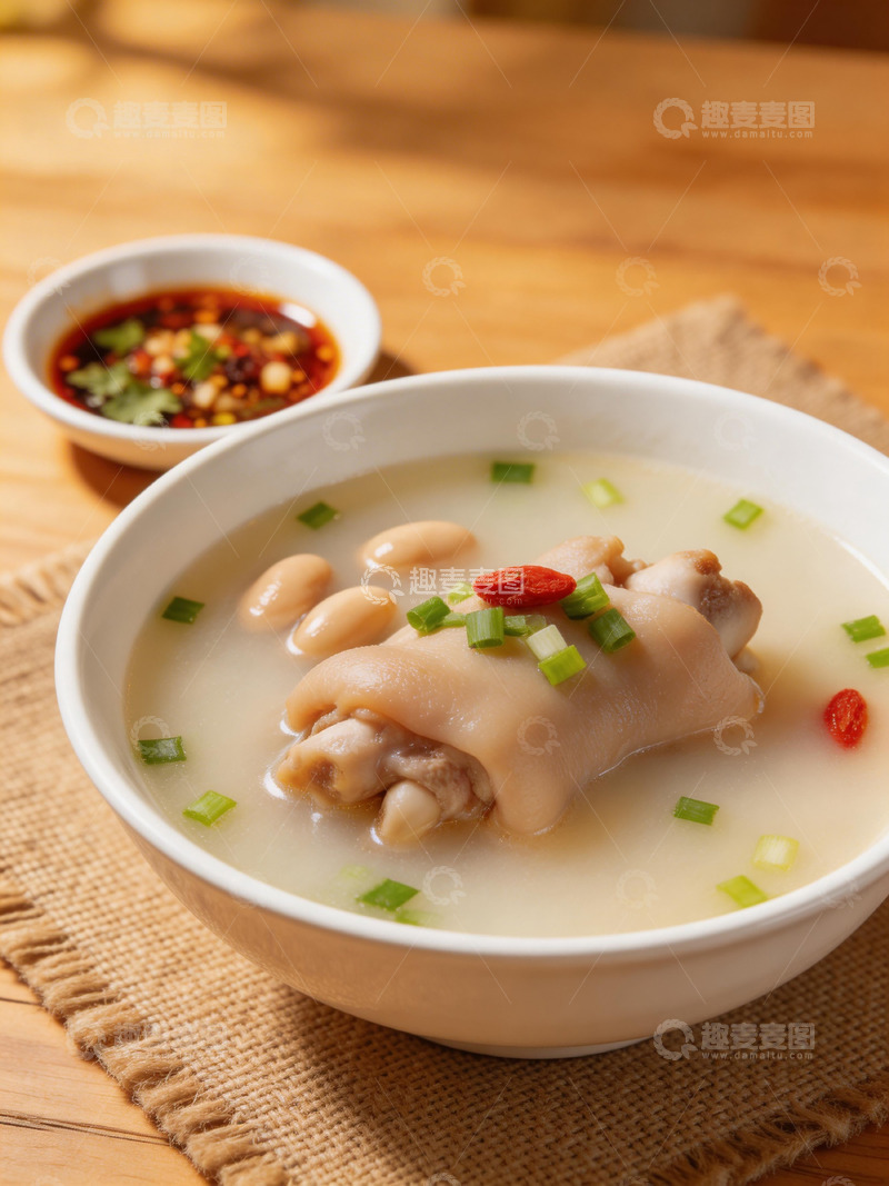 高清大图下载【趣麦麦图】滋补猪蹄汤美食摄影