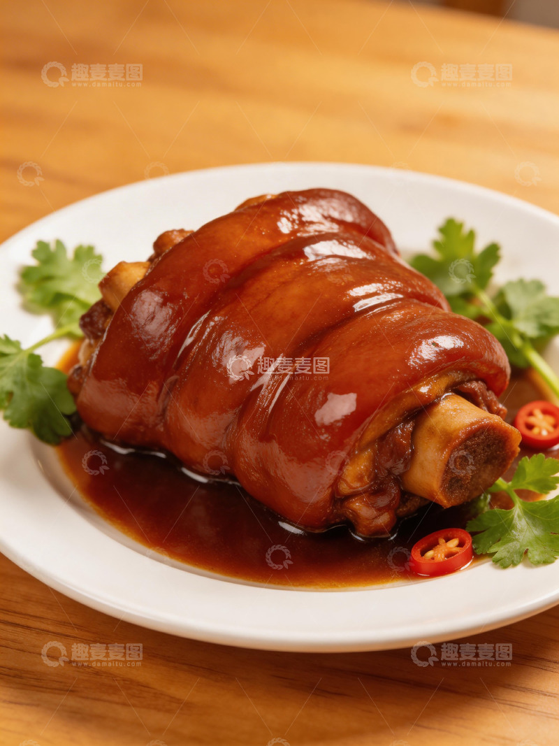 高清大图下载【趣麦麦图】红烧猪肘诱人美食摄影