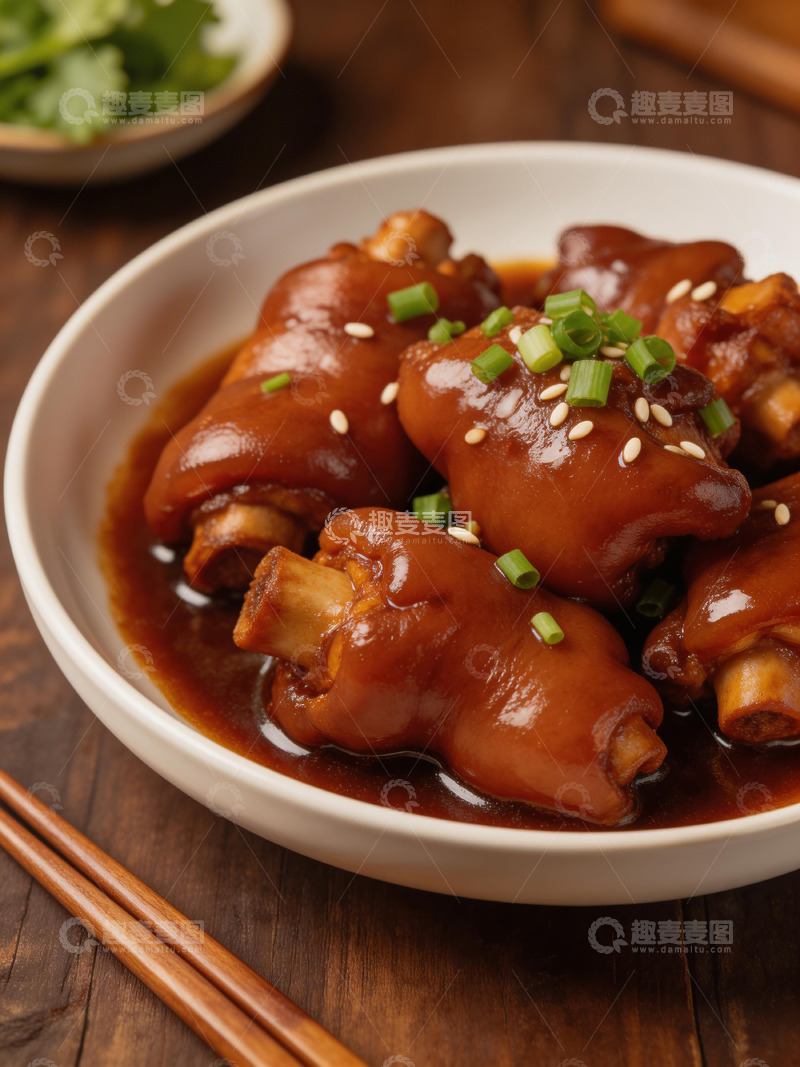 高清大图下载【趣麦麦图】中式红烧猪蹄美食摄影