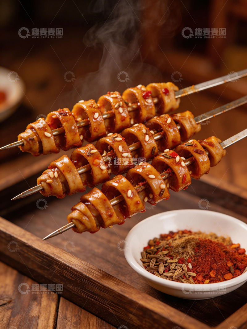 高清大图下载【趣麦麦图】烤串美食诱惑香辣诱人