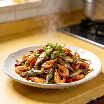 爆炒小鱼小虾 