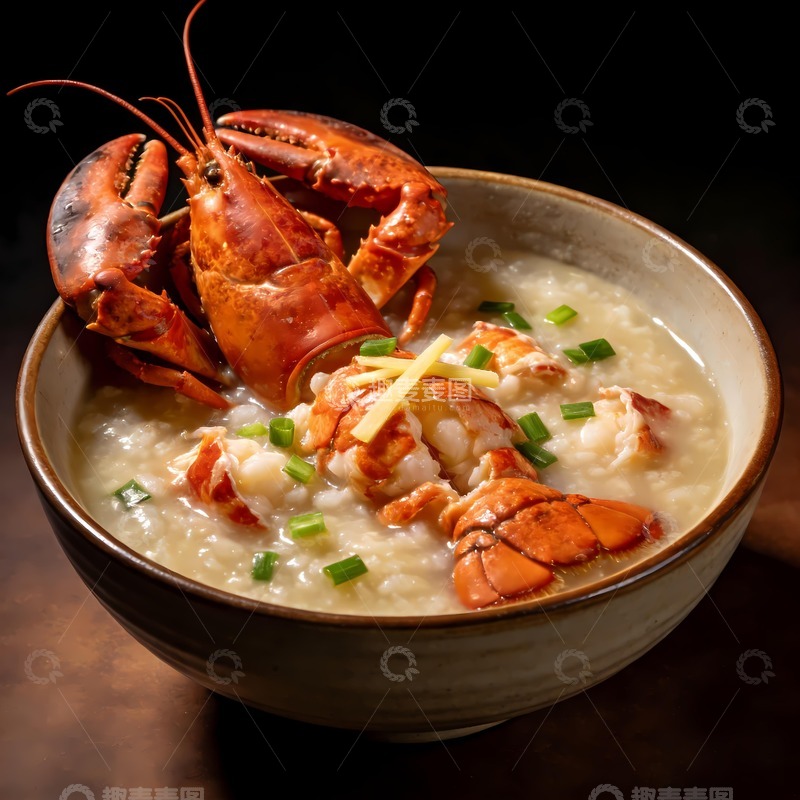 高清大图下载【趣麦麦图】波士顿龙虾粥图片