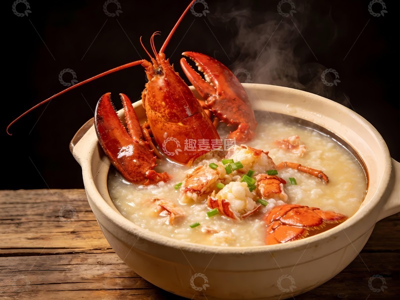 高清大图下载【趣麦麦图】波士顿龙虾粥海摄影