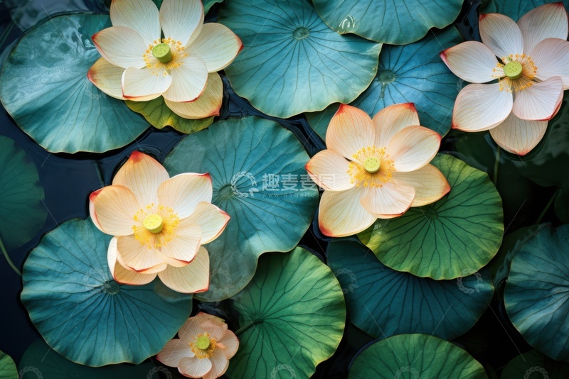 高清大图下载【趣麦麦图】荷塘里盛开的小朵荷花