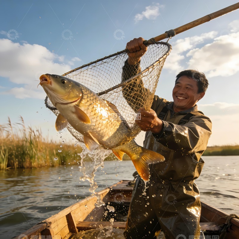 高清大图下载【趣麦麦图】渔业捕捞左右