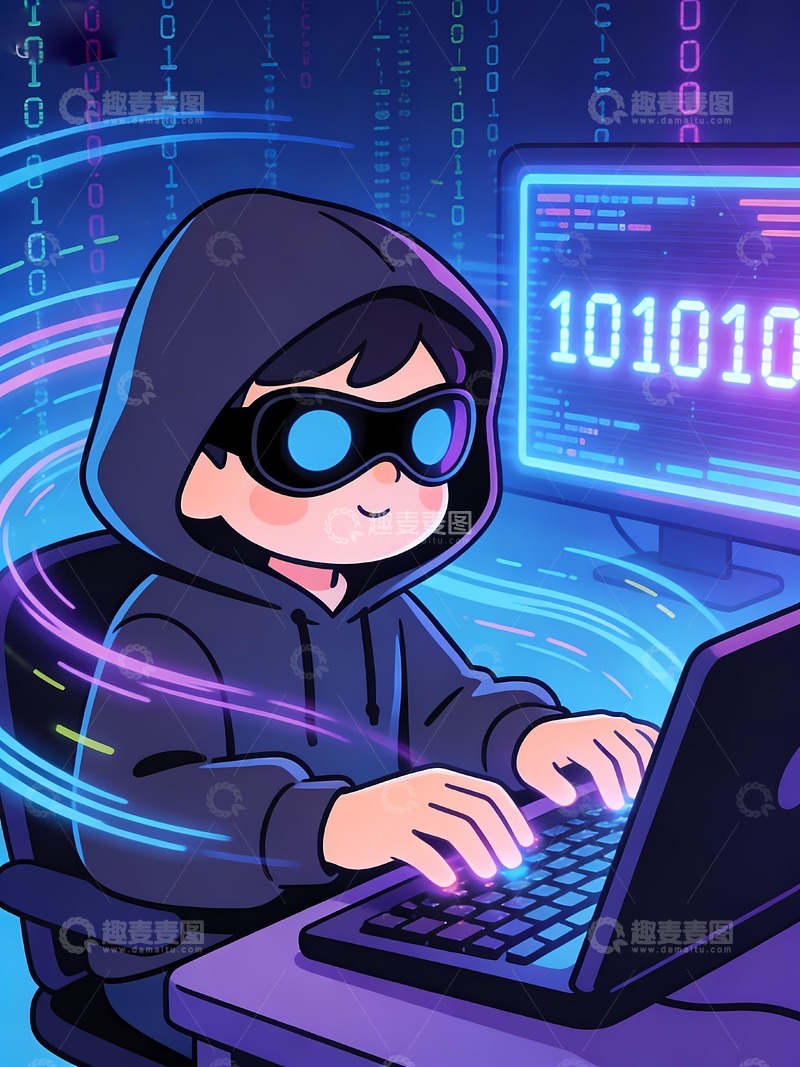 高清大图下载【趣麦麦图】黑客入侵数据篡改