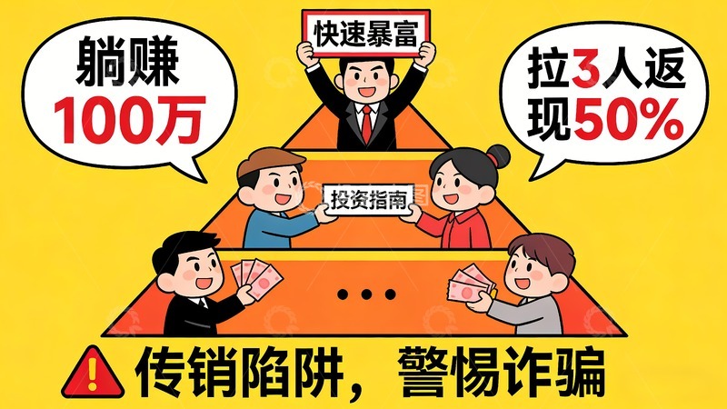 高清大图下载【趣麦麦图】远离传销漫画