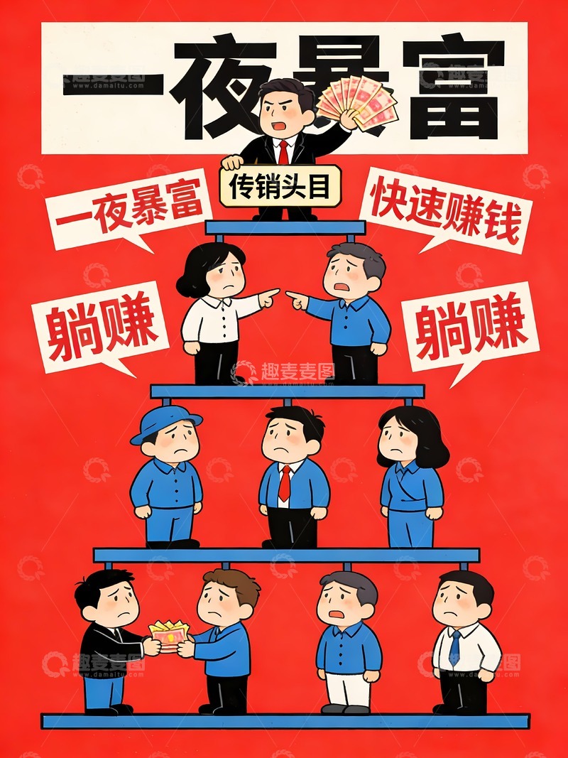 高清大图下载【趣麦麦图】打击传销电诈