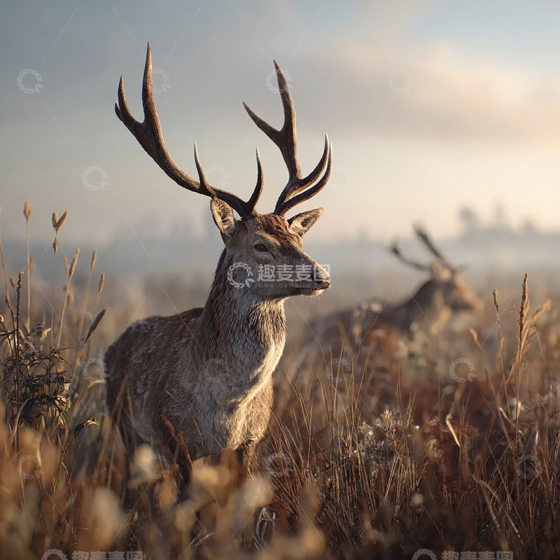 高清大图下载【趣麦麦图】荒野之王：雄狮静谧守望