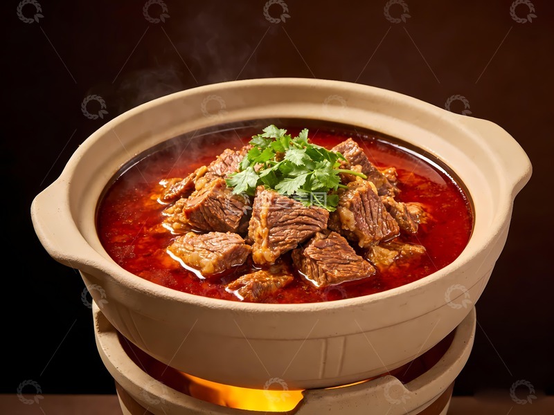 高清大图下载【趣麦麦图】红焖羊肉砂锅