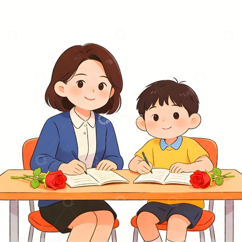 高清大图下载【趣麦麦图】教师节我与老师