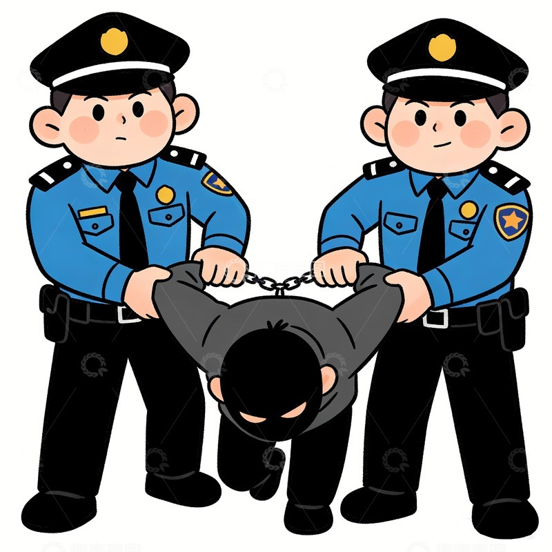 高清大图下载【趣麦麦图】打击犯罪分子漫画