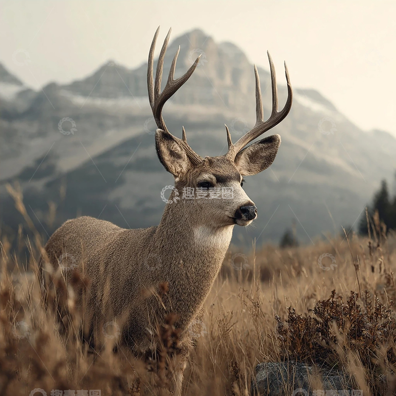 高清大图下载【趣麦麦图】高山草原上的孤独王者
