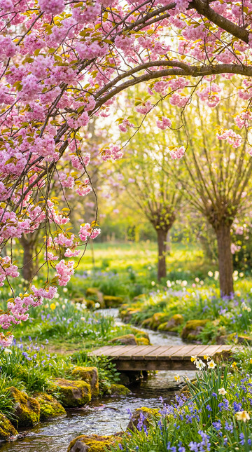 春日花园小溪景观