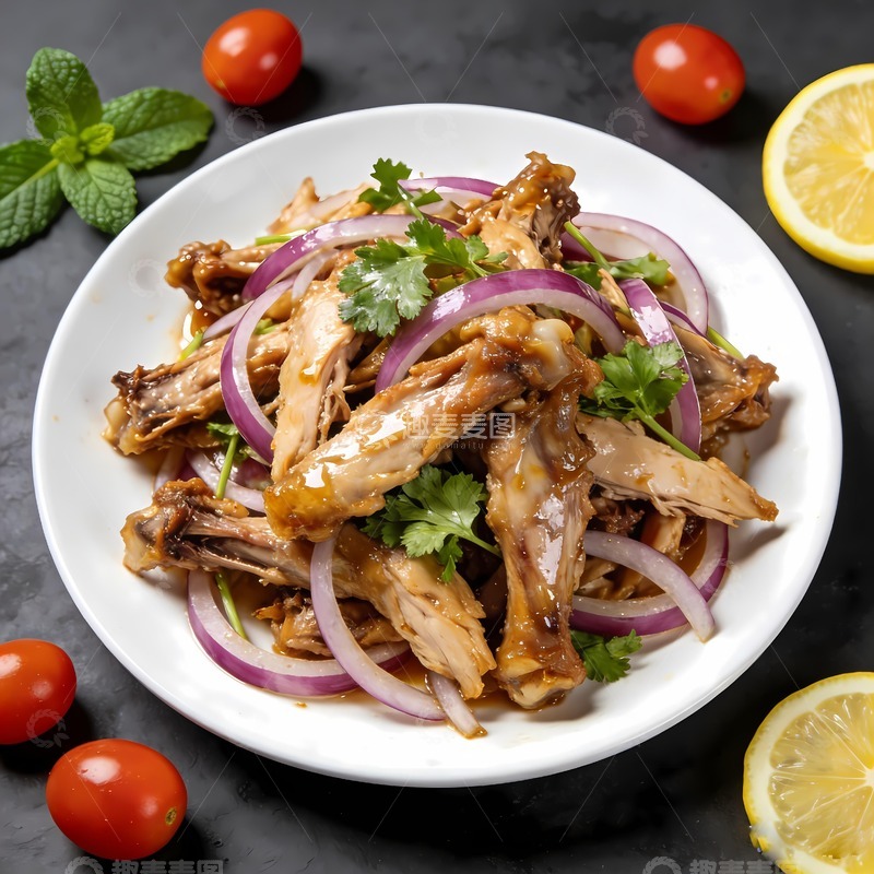 高清大图下载【趣麦麦图】凉拌鸡架美食