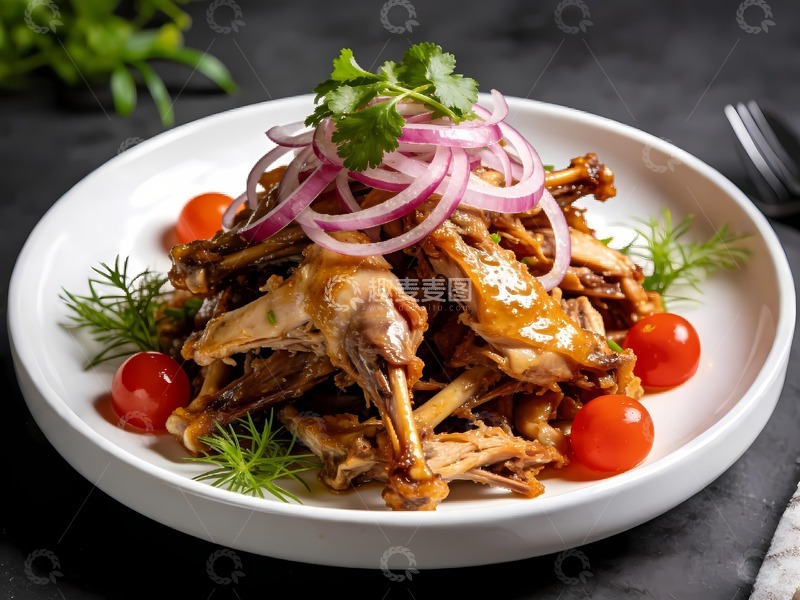 高清大图下载【趣麦麦图】凉拌鸡架摄影