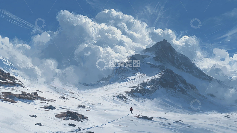 高清大图下载【趣麦麦图】极地荒原的孤独旅程