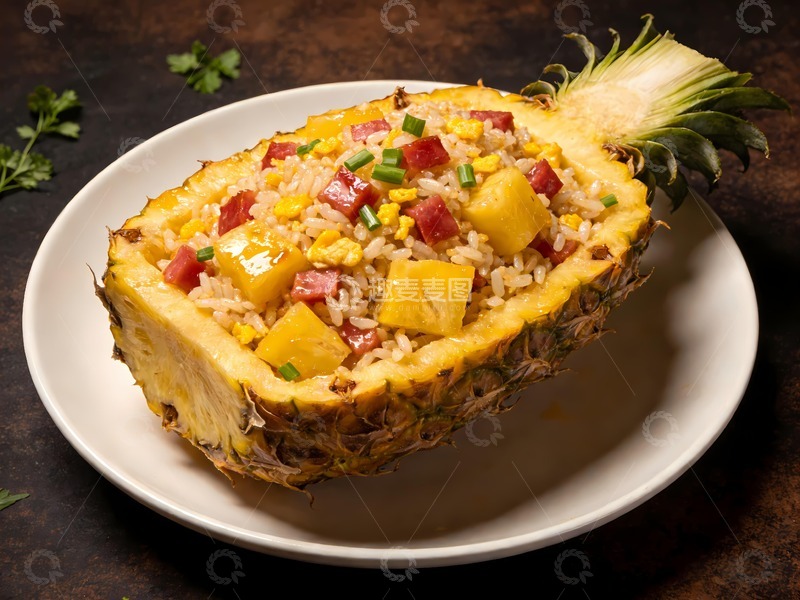 高清大图下载【趣麦麦图】菠萝炒饭菠萝饭图片