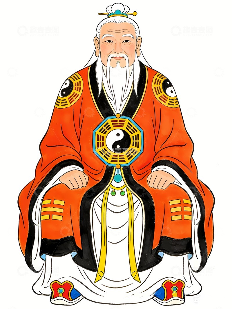 高清大图下载【趣麦麦图】道教三清神仙图1